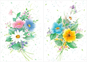 Flower Bouquet (Pack of 6 cards - 2 designs)