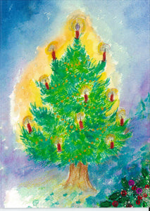 C102 Pack of 5 Christmas Cards (Christmas Tree)