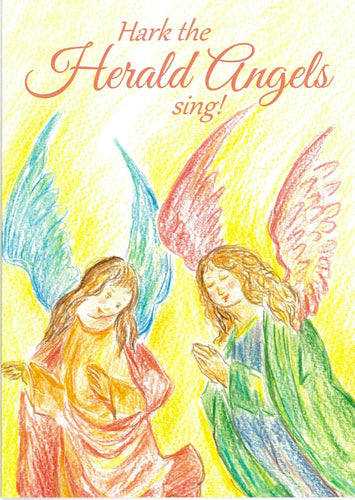 C104 Pack of 5 Christmas Cards (Angels)