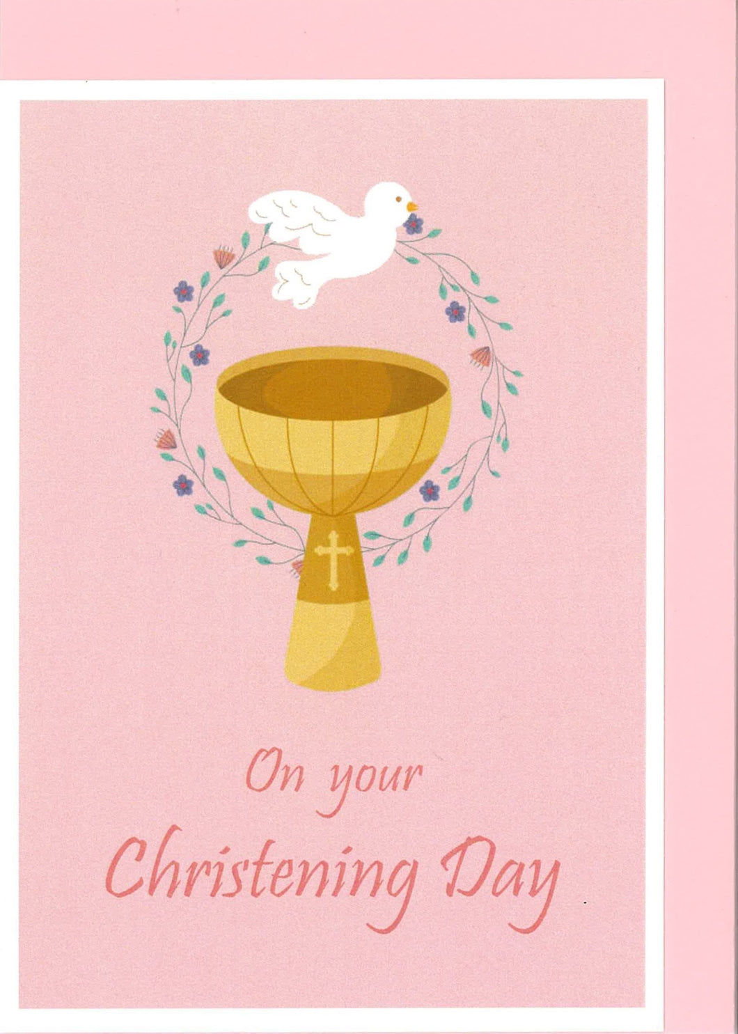 SACBAPTF01 Christening Card - Pink