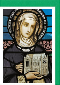 STBRG02 St Brigid - Stained glass (Pack of 4)