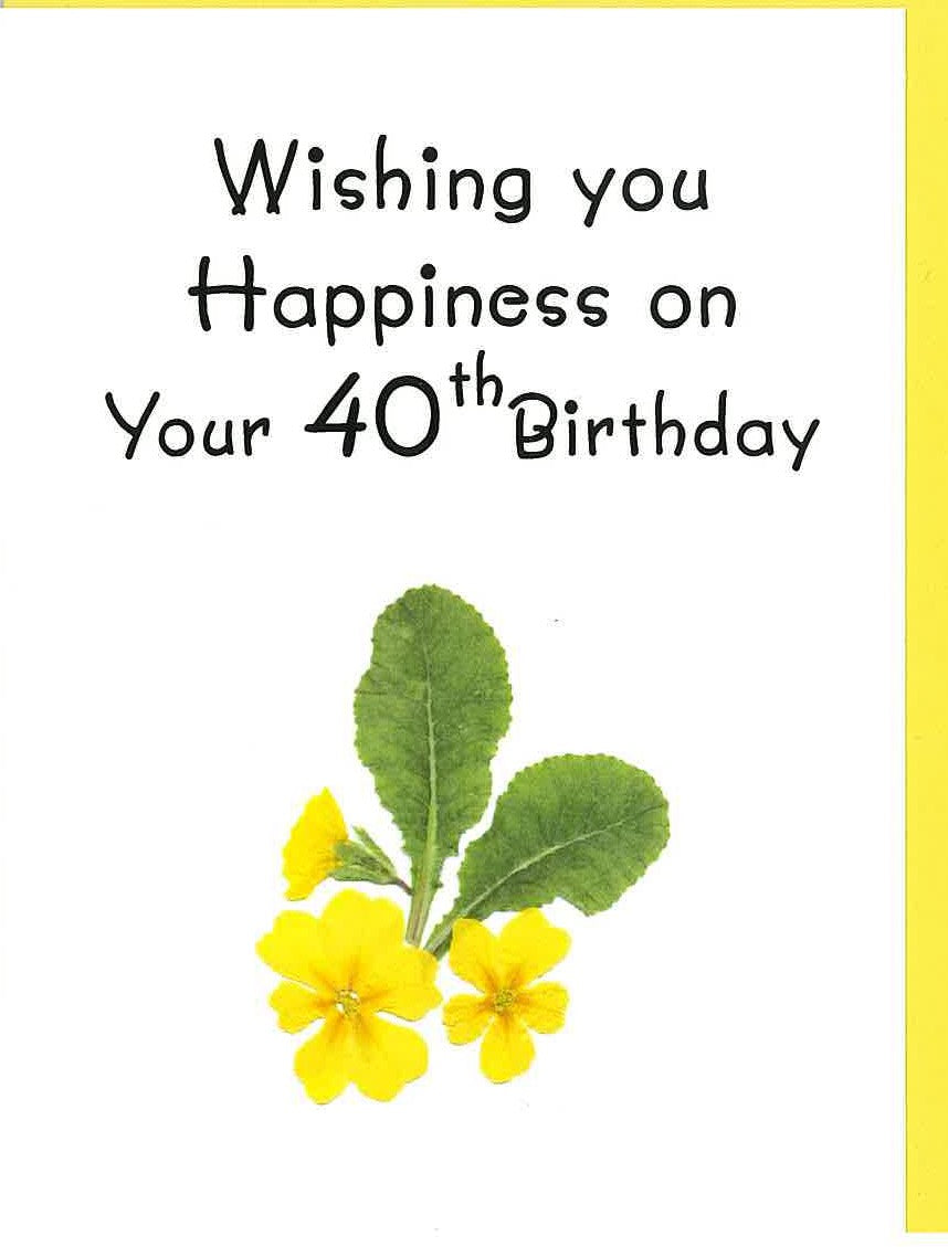 RP62g 40yr Mass card for 40th Birthday