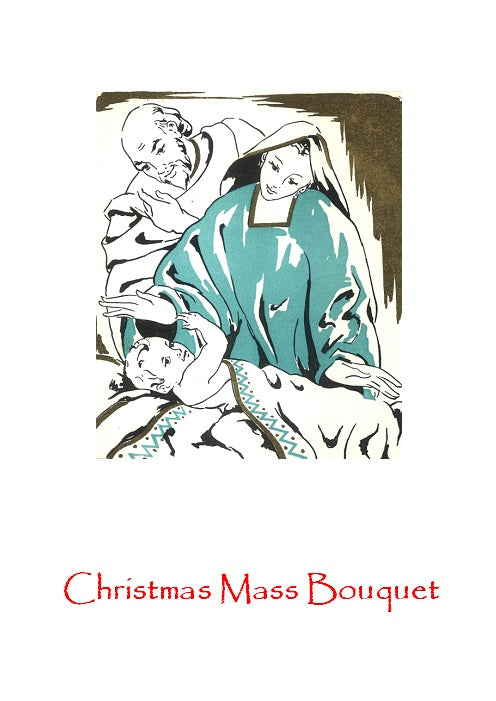 C37 Christmas Mass Bouquet Card (Holy Family)