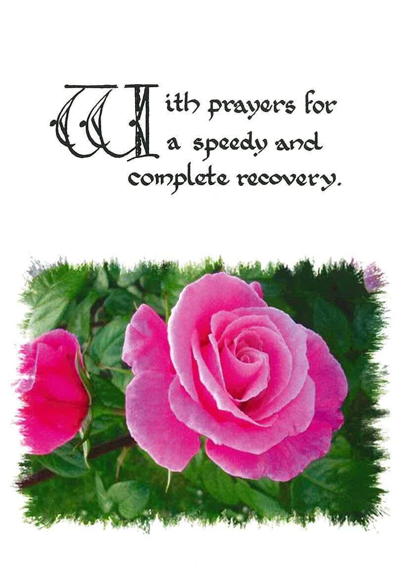 RP55As Speedy recovery Rose Attended Mass ( Pack of 4)