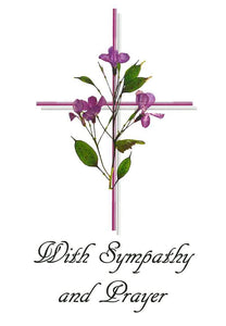 RPD 3 Sympathy Mass Card (Cross with Lunaria)