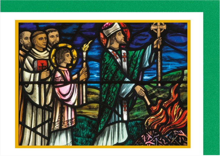 ST P01 St Patrick - Stained glass (Pack of 4)