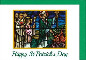 ST P02 St Patrick - Stained glass (Pack of 4)